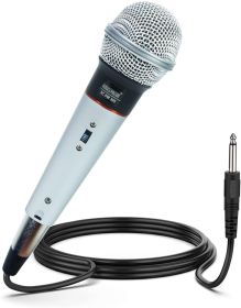 5 CORE Microphone Dynamic Vocal Handheld Mic Cardioid Unidirectional Microfono w On Off Switch + XLR Audio Cable for Singing Karaoke Public Speaking &