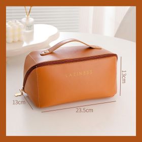 Cosmetic Bag Makeup Vanity Case with Large Capacity, Waterproof PU Material, Multiple Compartments with Zipper Closure