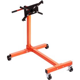 VEVOR Engine Stand, 750 lbs (3/8 Ton) Rotating Engine Motor Stand with 360 Degree Adjustable Head, Cast Iron Motor Hoist Dolly, 4-Caster