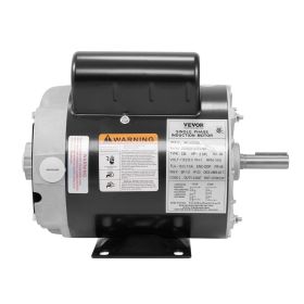 VEVOR 2HP SPL Air Compressor Electric Motor, 115/230V, 15/7.5Amps, 56 Frame 3450RPM, 5/8" Keyed Shaft, CW/CCW Rotation