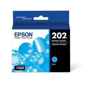 EPSON 202 Claria Ink Standard Capacity Cyan Cartridge (T202220-S) Works with WorkForce WF-2860, Expression XP-5100