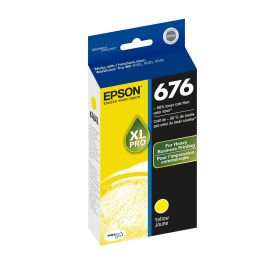 EPSON 676 DURABrite Ultra Ink High Capacity Yellow Cartridge (T676XL420-S) Works with WorkForce Pro WP-4010, WP-4020, WP-4023, WP-4090, WP-4520