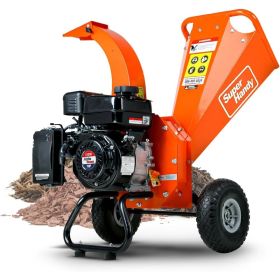 Mini Wood Chipper Shredder Mulcher Heavy Duty 7HP Compact Design 3" Inch Max Capacity