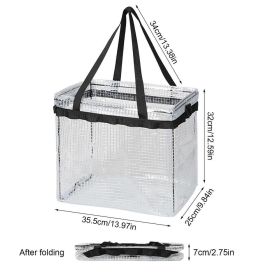 Foldable Outdoor Storage Box Folding Storage Bin With Handles Foldable Clear Window Storage Boxes For Home Bedroom Closet