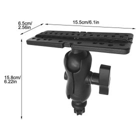 Fish Finder Mount Marine Fish Finder Plate Bracket Universal Universal 360 Degree Swivel Mounting Plate For Kayak Boats &