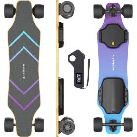 Electric Skateboard With Remote Control 12.5 Miles Range Shape De Skate Board and 220 Lbs Max Load - Ideal for Adults Teens Deck