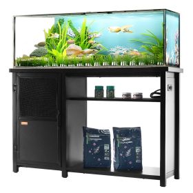 VEVOR Aquarium Stand, 75 Gallon Fish Tank Stand, 52 x 19.7 x 32.3 in Steel and MDF Turtle Tank Stand, 626 lbs Load Capacity