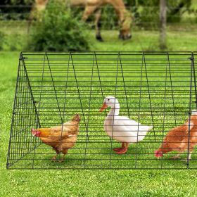 VEVOR Chicken Tunnels, 287 x 78.7 x 24.2 inch(LxWxH) Chicken Tunnels for Yard, Portable Chicken Tunnels for Outside with Corner Frames, 2 Sets