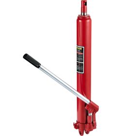 VEVOR Hydraulic Long Ram Jack, 8 Tons/17363 lbs Capacity, with Single Piston Pump and Clevis Base, Manual Cherry Picker w/Handle