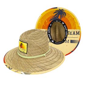 Beach Bum Straw Lifeguard Hat