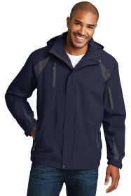 Port Authority All-Season II Jacket J304 (Color: True Navy/ Iron Grey, size: 2XL)