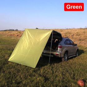 Outdoor Camping Car Awning Shade Sail Car Tail/Side Tent Canopy Sunscreen 210D Oxford Cloth PU2000 Waterproof Sunshade (Color: Army Green, size: 300X150CM)