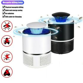 Electric UV Mosquito Killer Lamp Outdoor Indoor Fly Bug Insect Zapper Trap USB (Color: Black)