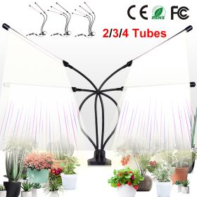 2/3/4 Tubes LED Grow Light USB Phyto Lamp Full Spectrum Grow Tent Plant Lamp For Greenhouse Grow Plants Seedlings Home Phytotape (Emitting Color: 40W 2 Lamps, Color: Red and White)