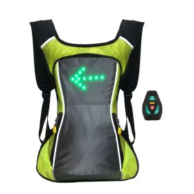 18L LED Turn Signal Cycling Backpack Guiding Light Reflective Bag Pack For Riding Running Camping Waterproof Safety Vest With (Color: Yellow)