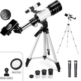 150X Zoom HD Star Moon Professional Astronomical Telescope; Space Monocular Powerful Binoculars; Long Range Night Vision Tourism (Color: Luxury-White)