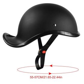 Motorcycle Helmets Half Shell Hat Vintage Motorcycle Helmets Hard Summer Retro Safe Bicycle Motorcycle Caps For ATV Adults Men (Color: Black2)