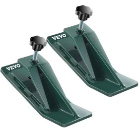 VEVOR Tractor Bucket Protector, 2pcs Ski Edge Protector, 12" Long Turf Tamer Skid Protector, 4" Width (Color: Green)