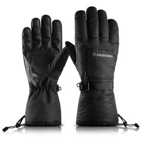 Ski Gloves Waterproof Gloves with Touchscreen Function Thermal Snowboard Gloves Warm Motorcycle Snow Gloves Men Women (Color: Black, size: XL)